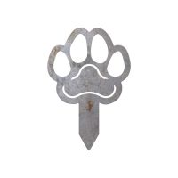 Close-Up of Natural Steel Paw Print Topper Close-Up of Natural Steel Paw Print Topper