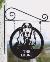 Circular "Cocker Spaniel" Hanging Wall sign