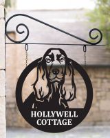 Circular "Cocker Spaniel" Hanging Wall sign