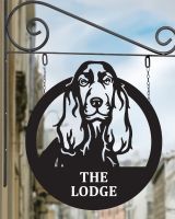 Circular "Cocker Spaniel" Hanging Wall sign