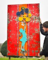 Urban Flight Oil Drum Scrap Metal Wall Art