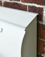 Close-Up of Lockable Front on "Urban Obsession" Cream Wall Mounted Post Box  Close-Up of Lockable Front on "Urban Obsession" Cream Wall Mounted Post Box