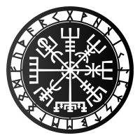 "Vegvisir" Viking Compass Wall Art in Black "Vegvisir" Viking Compass Wall Art in Black