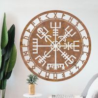 "Vegvisir" Viking Compass Wall Art in the Living Room "Vegvisir" Viking Compass Wall Art in the Living Room