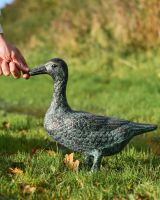 Scale image of verdigris duck sculpture Scale image of verdigris duck sculpture