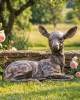 Verdigris "Blossom" the Doe Sculpture digital illustration Verdigris "Blossom" the Doe Sculpture digital illustration