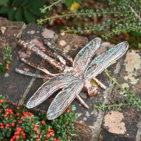 Verdigris Finished "Prehistoric" Dragonfly Garden Sculpture Verdigris Finished "Prehistoric" Dragonfly Garden Sculpture