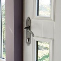 "Verona" Gothic Curved Espagnolette Lock Set In Situ