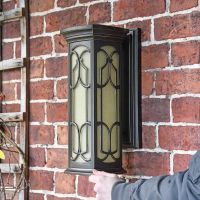 "Verona" Traditional Outdoor Bronze Wall Lantern to Scale "Verona" Traditional Outdoor Bronze Wall Lantern to Scale