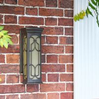 "Verona" Traditional Outdoor Bronze Wall Lantern in Situ Next to the Front Door "Verona" Traditional Outdoor Bronze Wall Lantern in Situ Next to the Front Door