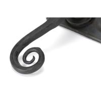 Ververt Beeswax Monkeytail Lever Handle Set with Key Hole Showing a Close up of the Curled Handle
