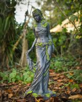 Vesper the wanderer resin fairy garden sculpture insitu