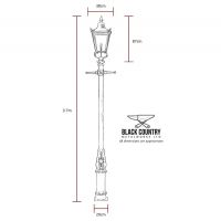 Technical Specifications of the Black Victorian Lamp Post Set