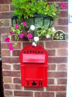 Victorian Style Red Pillar Box Front