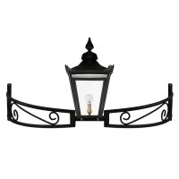 Black Victorian Lantern On a Bow Bracket
