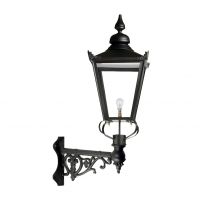 Medium Black Victorian Wall Light on Corner Bracket