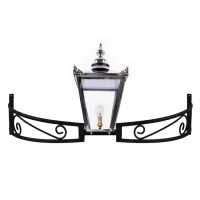 Stainless Steel Victorian Lantern On a Bow Bracket