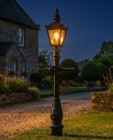 Victorian Lamp Post - Miniature 1.5m digital illustration at night