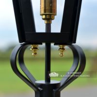 Close-up o f the Lanterns Frog Collar and Brass Fixings Close-up o f the Lanterns Frog Collar and Brass Fixings