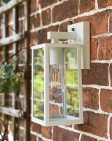 View From the Side of the Davenport White Garden Wall Light View From the Side of the Davenport White Garden Wall Light