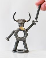 Scale image of scrap metal art sculpture