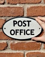 Cast Iron Post Office Wall Sign