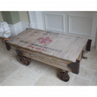Vintage Coffee Table in a "Railway" Style