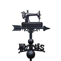 Close-Up of Vintage Sewing Machine Topper