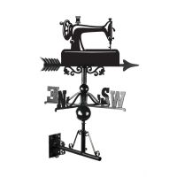 Vintage Sewing Machine Weathervane Mounted