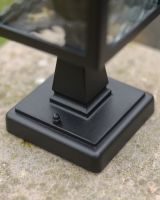 Close-up of the Square Base on the Pillar Light Close-up of the Square Base on the Pillar Light