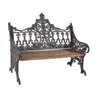Vintage Victorian Cast Iron & Wood Bench in a Rustic Finish Vintage Victorian Cast Iron & Wood Bench in a Rustic Finish