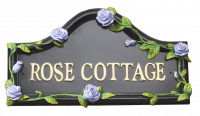 Violet Rose Hand Painted Double Sided House Name Sign