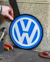 Scale image of Volkswagen Cast Iron Automobilia Reproduction Sign