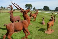 "Multree Park" Buck Sculpture in Cast Iron