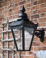 Black Sunningdale Wall Mounted Lantern Scale Image