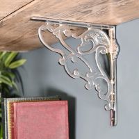 Wall mounted chrome finish shelf bracket