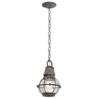 Walton Traditional Orb Hanging Ceiling Light in Weathered Finish
