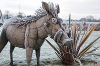 "Hakuna" Warthog Iron Garden Statue