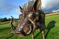 "Hakuna" Warthog Iron Garden Statue