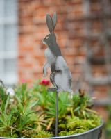 Watchful Hare Artistic Plant Pot Spike - Set of Two