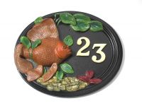 Wellhurst Lakes Hand Painted Goldfish House Sign