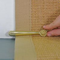 "Welling Manor Florentine" Polished Brass Stair Clips to Scale