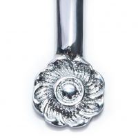 Bright Chrome Florentine Stair Clips Close-Up