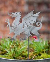 Welsh Dragon Artistic Plant Pot Spike - Set of Two