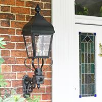 Westwell Black Simplistic Victorian Wall Light By Front Door