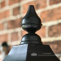 Westwell Black Simplistic Victorian Wall Light Finial Top
