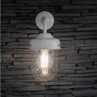 Cream Modern Wall Mounted Barn Light Front View