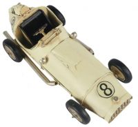 Vintage White Sports Car Replica Ornament Top View Vintage White Sports Car Replica Ornament Top View