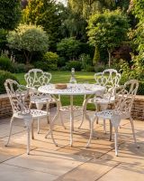 White Four Seater Table And Chair Set digital illustration dressed table