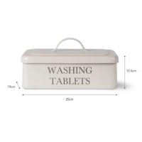 Off-White Washing Tablets Storage Box Measurements Off-White Washing Tablets Storage Box Measurements